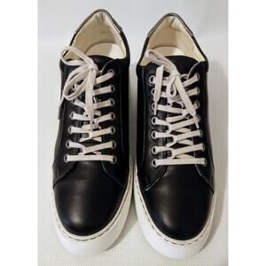 Fly London Black Thick Sole Lace Up Sneakers Handmade Portugal SZ 42 EU / 11 US